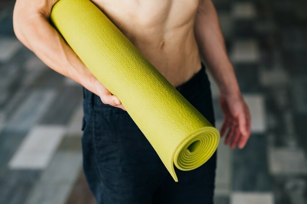 Which side of yoga mat is up gaiam?
